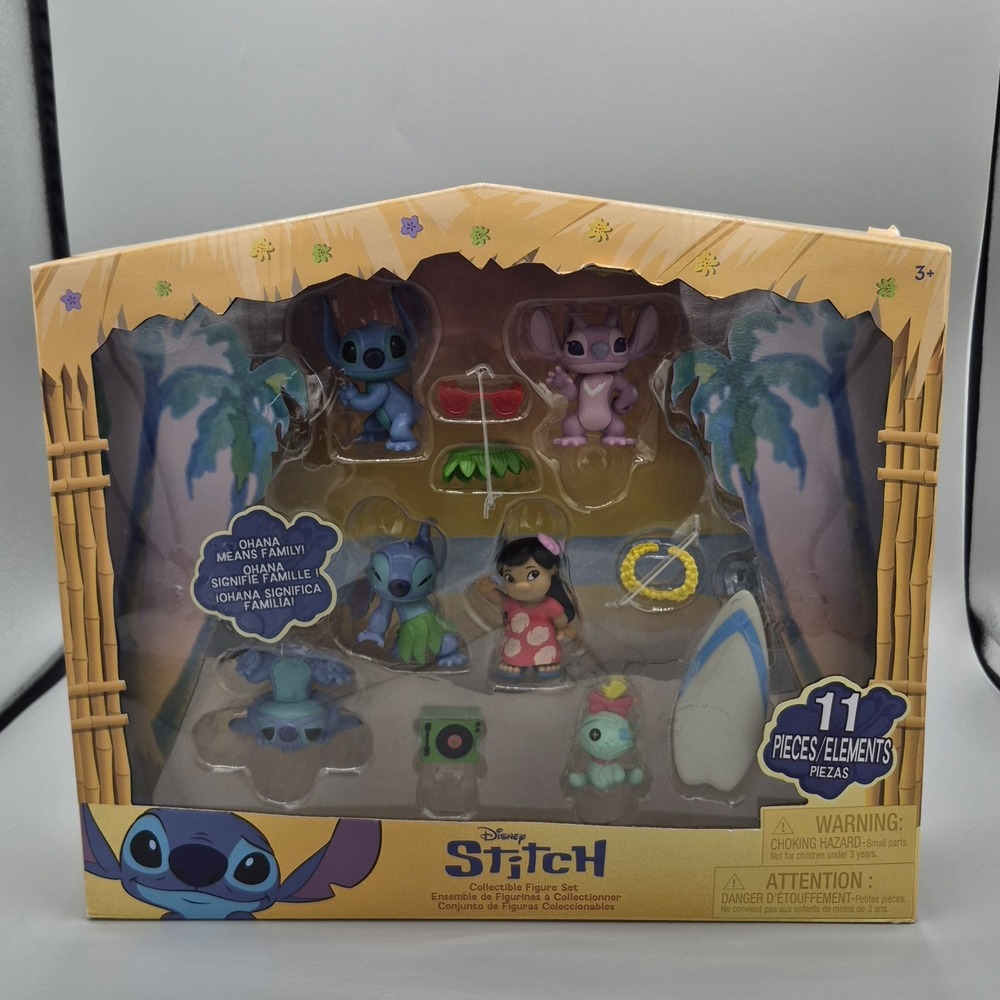 Stitch Collectible Figure Set 11 Pieces NIB